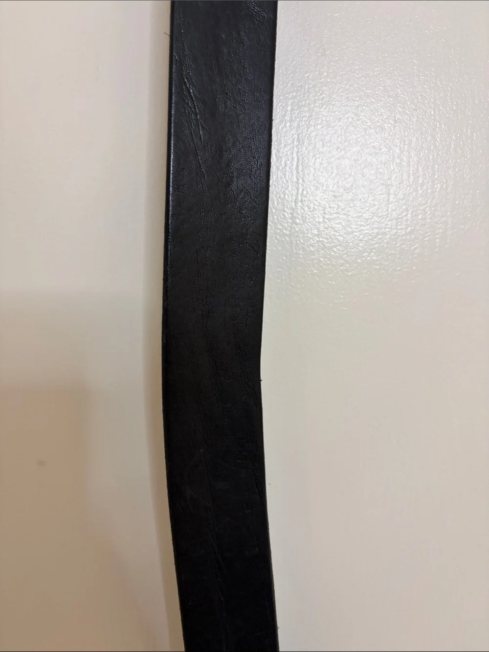 Men’s Black Leather Belt with Silver Buckle